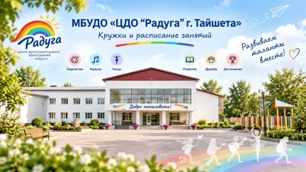 Расписание кружков ЦДО «Радуга» в Тайшете на 2026–2027 год